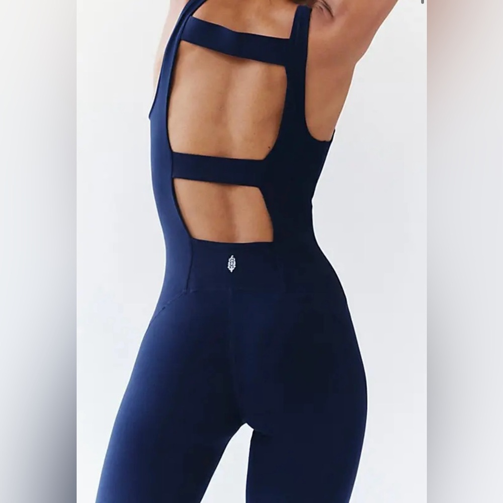 FP Movement by Free People Never Better Jumpsuit Midnight Navy